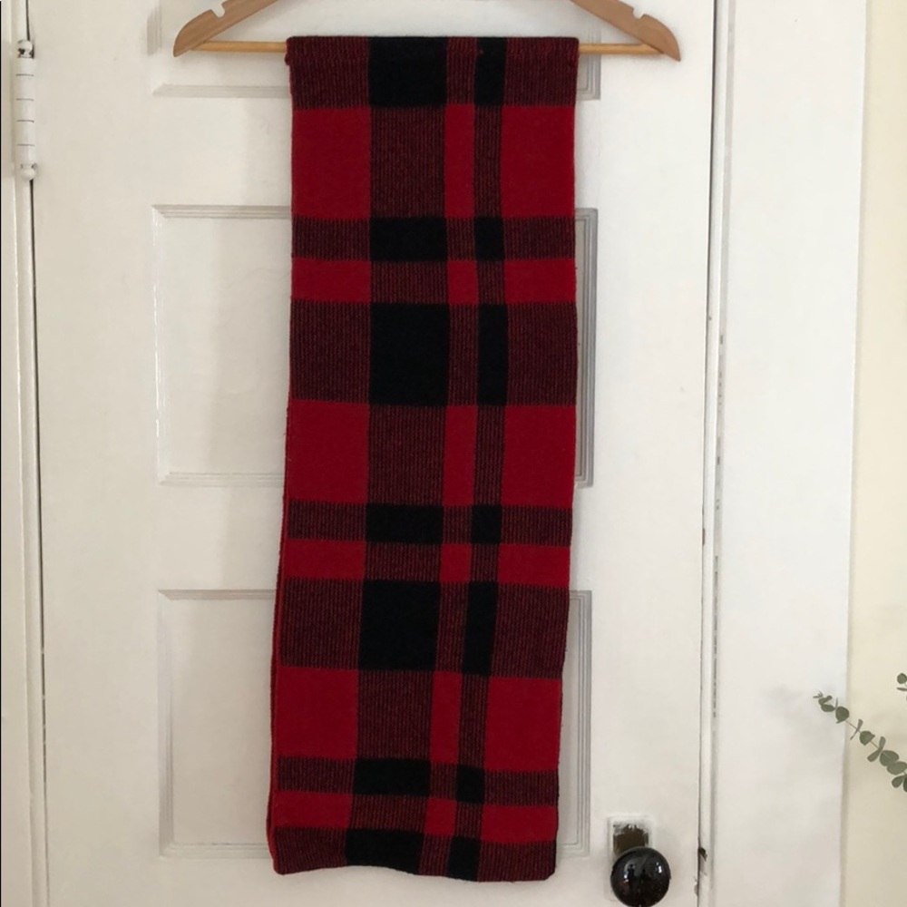 Rugby Buffalo Plaid Wool Scarf